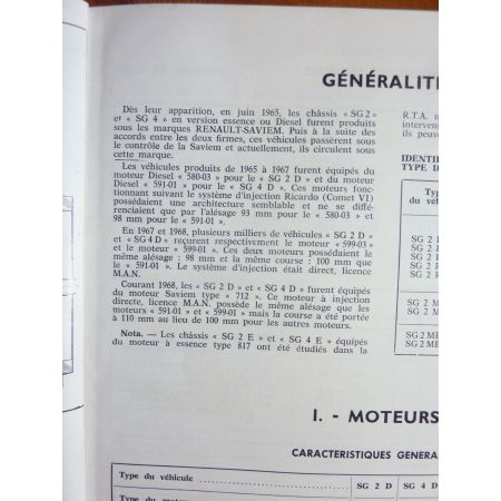 SG2D SG3D SG4D Revue Technique Saviem Man Renault