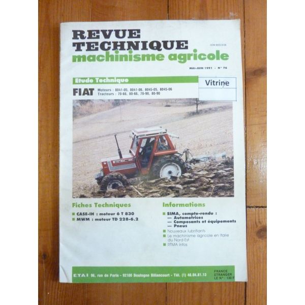 70-66 80-66 70-66 80-90 Revue Technique Agricole Fiat Someca