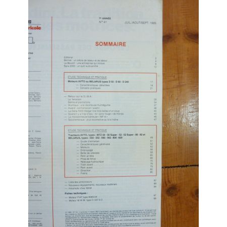 MTZ50 SUPER 550 à 820 Revue Technique Agricole Avto Belarus