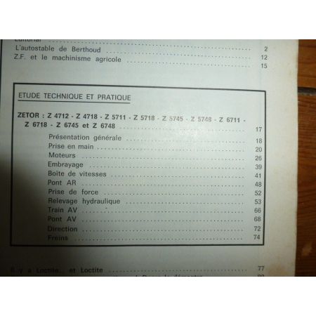 Z 4712 5711 6711 Revue Technique Agricole Zetor