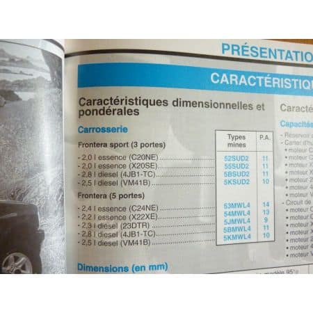 Frontera 98- Revue Technique Opel