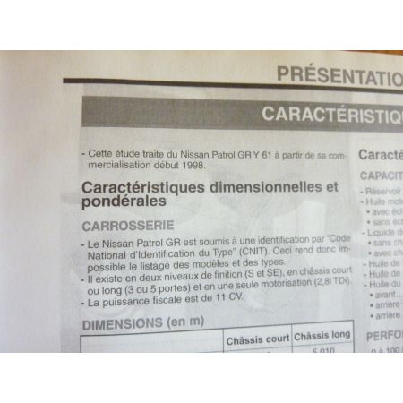 Patrol GR Y61 98- Revue Technique Nissan