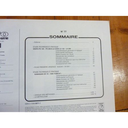 TOMCAT PX125 Revue Technique moto Kawasaki Piaggio Vespa