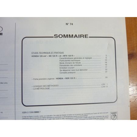 NS MTX125 Revue Technique moto Honda