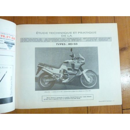 XRV650 DT125 Revue Technique moto Honda Yamaha