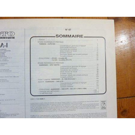 600 XJ FZ 1000 GPZ Revue Technique moto Kawasaki Yamaha