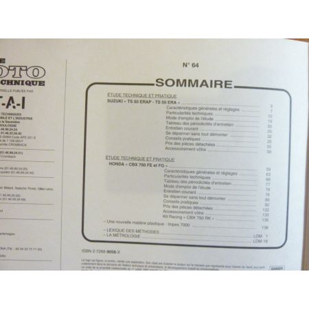 CBX750 TS50 Revue Technique moto Honda Suzuki