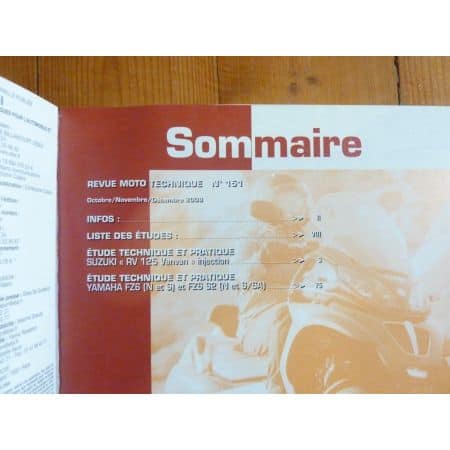 RV125 VANVAN Fazer Revue Technique moto Suzuki Yamaha