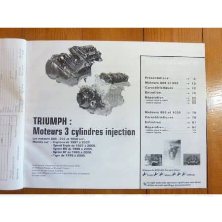 3cyl 885 955 1050 Revue Technique moto Triumph