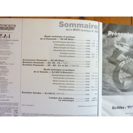 ZX6R XJ 900 Diversion Revue Technique moto Kawasaki Yamaha