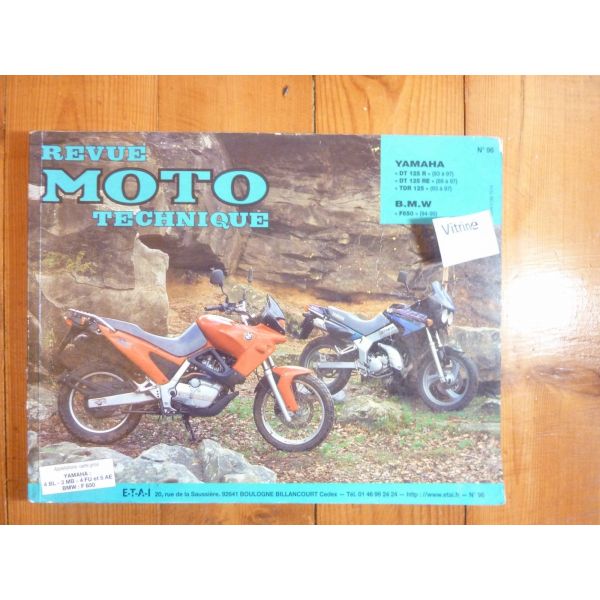 DT125 TDR125 F650 Revue Technique moto Bmw Yamaha
