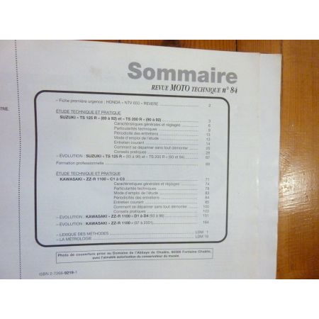 ZZR1100 TS125 Revue Technique moto Kawasaki Suzuki