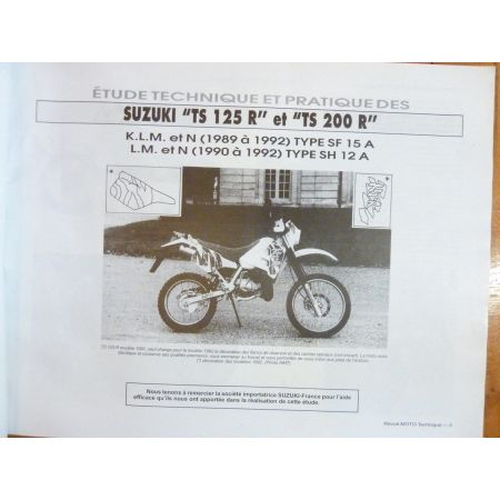 ZZR1100 TS125 Revue Technique moto Kawasaki Suzuki