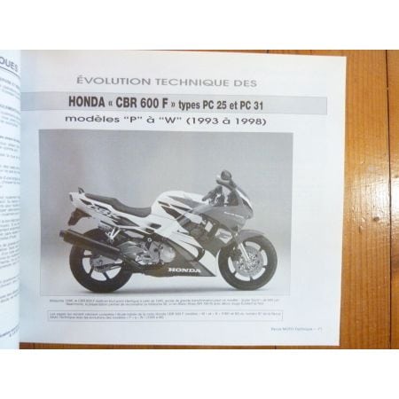 CBR600 XTZ660 Revue Technique moto Honda Yamaha