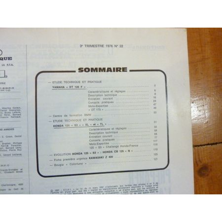 CB125 DT125 Revue Technique moto Honda Yamaha