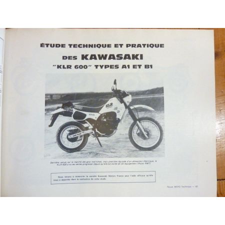 DT RD125 KLR600 Revue Technique moto Kawasaki Yamaha