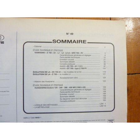 WR Z ZX GPZ Revue Technique moto Husqvarna Kawasaki