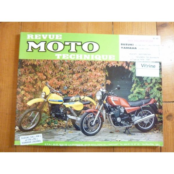 RM125 PE175 XJ650 Revue Technique moto Suzuki Yamaha
