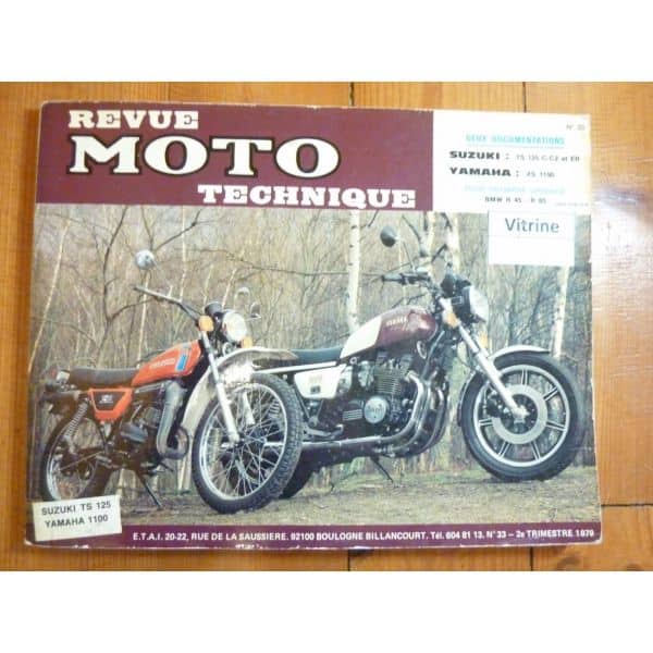 TS125 XS1100 Revue Technique moto Suzuki Yamaha