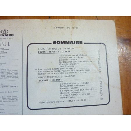 TS125 XS1100 Revue Technique moto Suzuki Yamaha