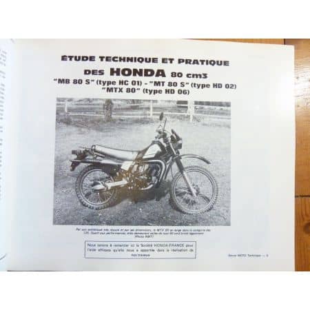 80 MB MT MTX Revue Technique moto Honda