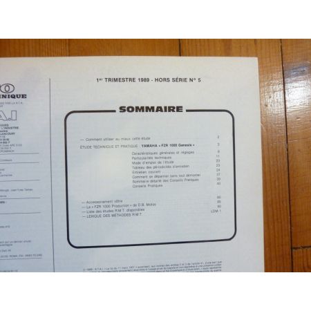 FZR 1000 GENESIS Revue Technique moto Yamaha