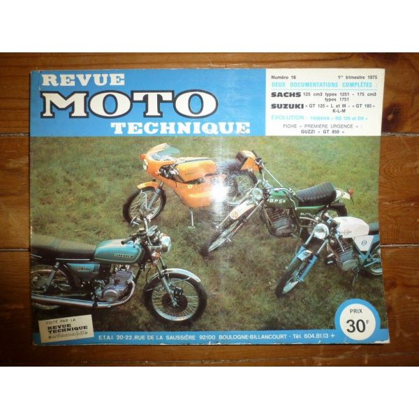 125 175 GT125 Revue Technique moto Sachs Suzuki