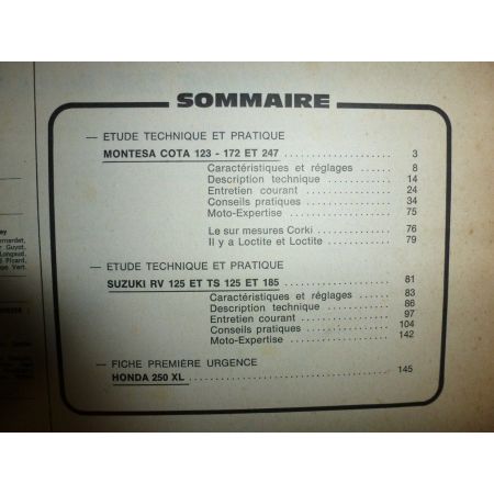 VanVan TS125 COTA Revue Technique moto Montesa Suzuki