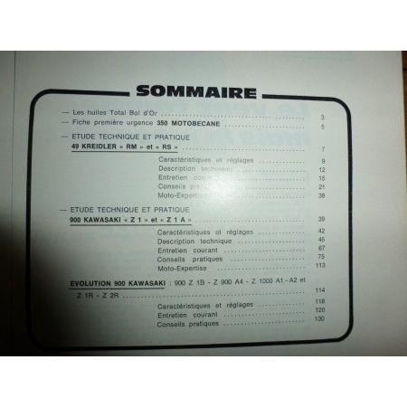 50 RM RS  900Z 1000Z Revue Technique moto Kawasaki Kreidler