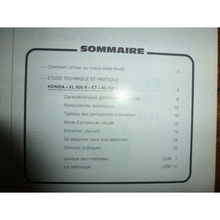 XL600 Revue Technique moto Honda