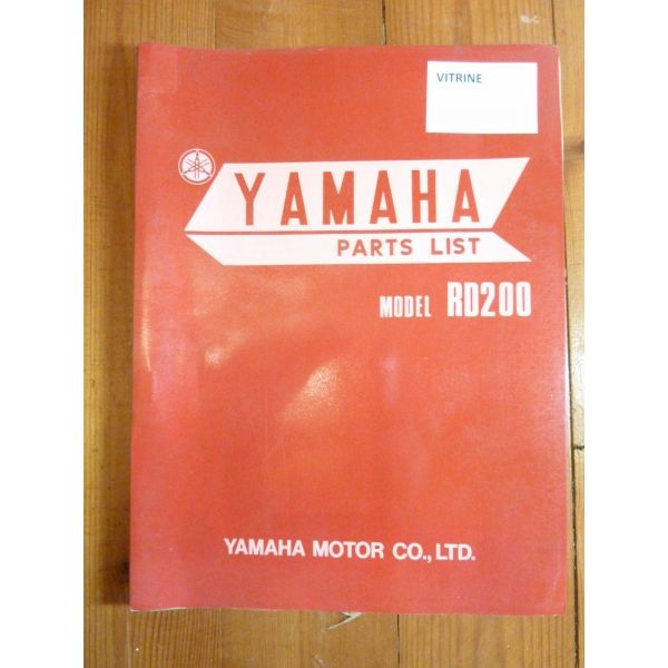 RD200 Catalogue Pieces YAMAHA Anglais