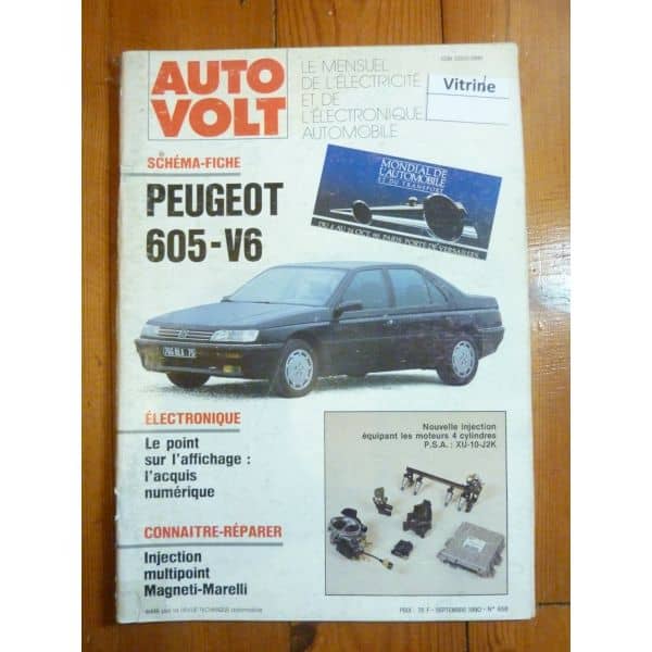 605 V6 Revue Technique Electronic Auto Volt Peugeot