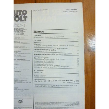 Uno 45 45S 60S Revue Technique Electronic Auto Volt Fiat