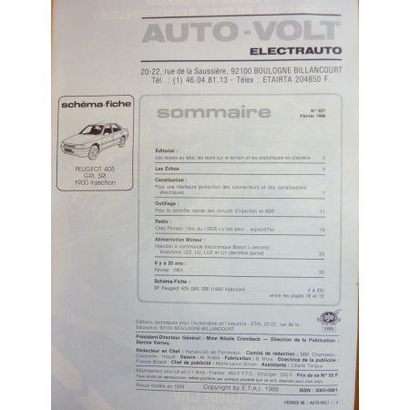 405 Inj Revue Technique Electronic Auto Volt Peugeot