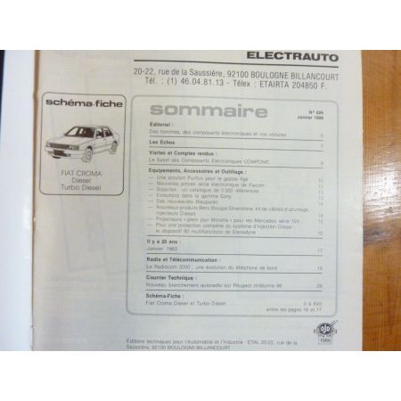 Croma D TD Revue Technique Electronic Auto Volt Fiat