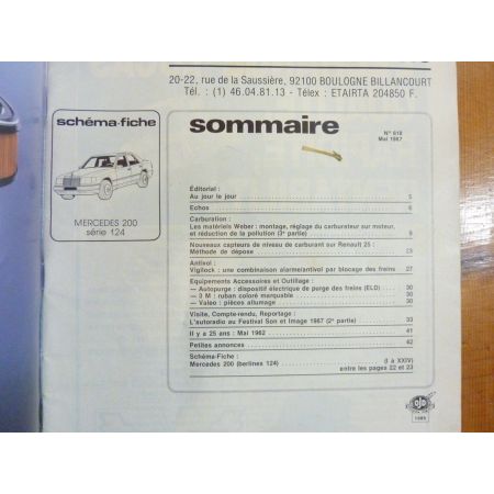 200 type 124  Revue Technique Electronic Auto Volt  Mercedes