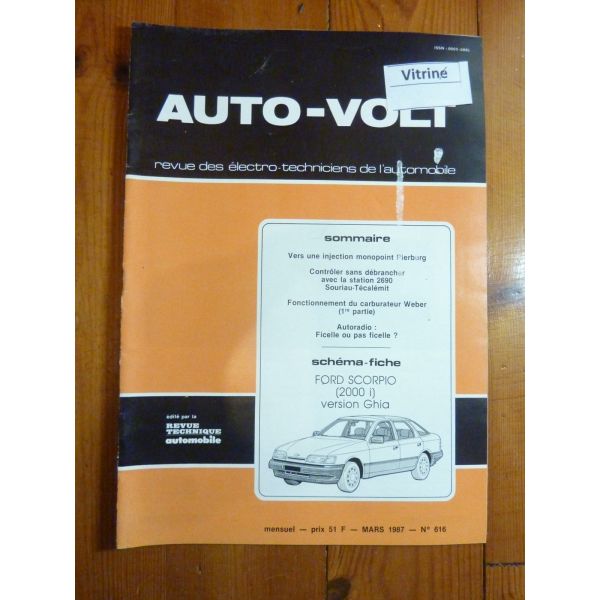Scorpio 2.0i ghia Revue Technique Electronic Auto Volt Ford