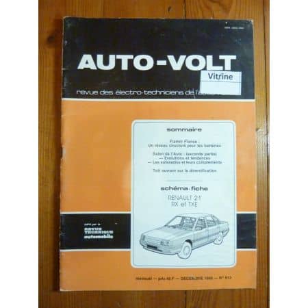 R21 RX TXE Revue Technique Electronic Auto Volt Renault