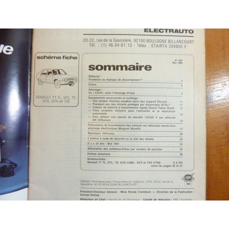 R11 Revue Technique Electronic Auto Volt Renault