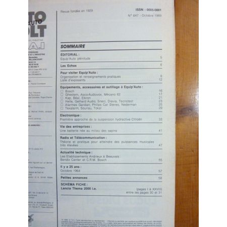 Thema 2000 i.e Revue Technique Electronic Auto Volt Lancia