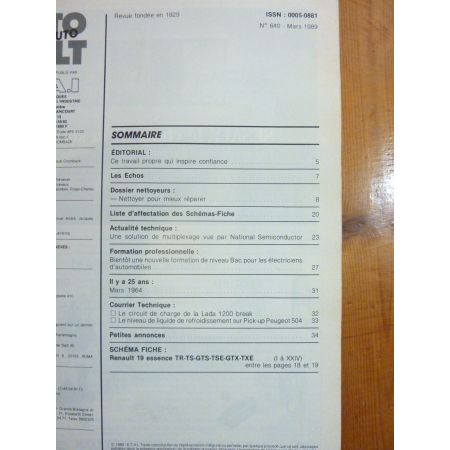 R19 Ess Revue Technique Electronic Auto Volt Renault