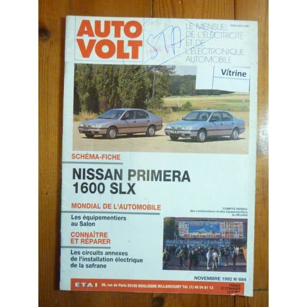 Primera 1.6 SLX Revue Technique Electronic Auto Volt Nissan