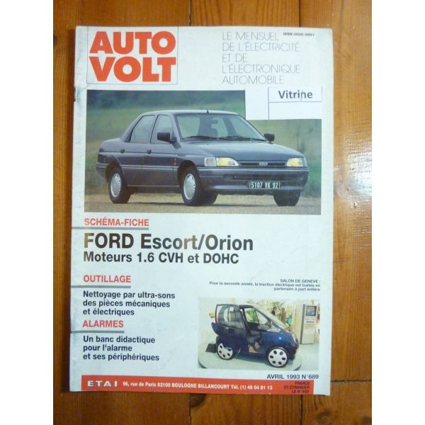Escort Orion Revue Technique Electronic Auto Volt Ford