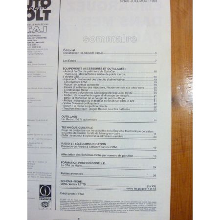 Vectra 1.7 TD Revue Technique Electronic Auto Volt Opel