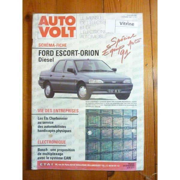 Escort Orion Diesel Revue Technique Electronic Auto Volt Ford