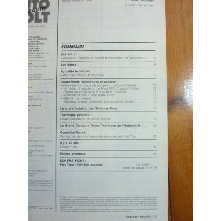 Tipo Ess Revue Technique Electronic Auto Volt Fiat