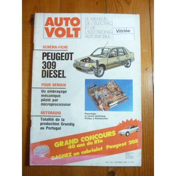 309 Die Revue Technique Electronic Auto Volt Peugeot