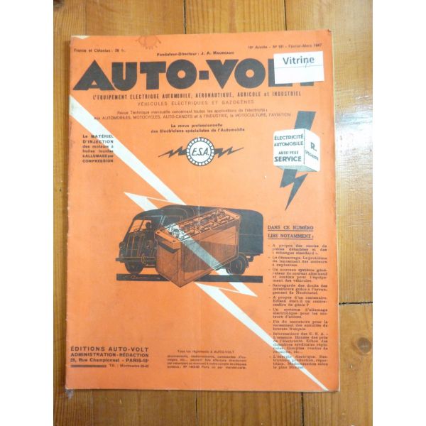 Démarrage  Revue Technique Electronic Auto Volt 