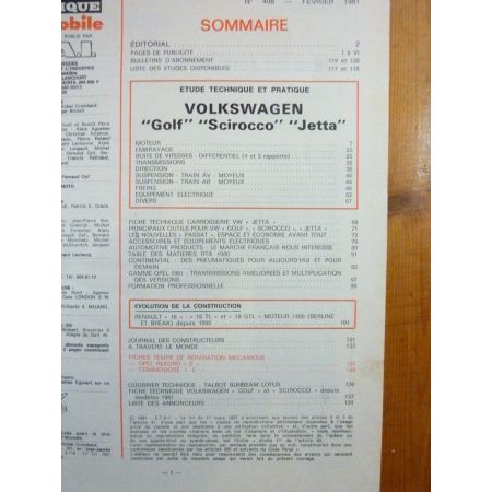 GOLF JETTA GTI GLI Revue Technique Volkswagen