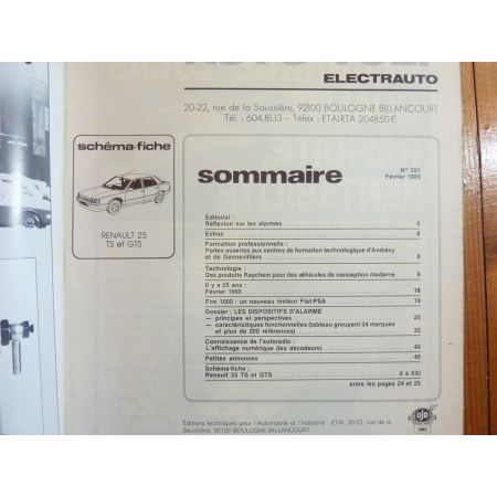 R25 TS GTS Revue Technique Electronic Auto Volt Renault